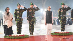 রাষ্ট্রপতি ও প্রধানমন্ত্রীর শ্রদ্ধা নিবেদন ভাষা শহীদদের প্রতি 