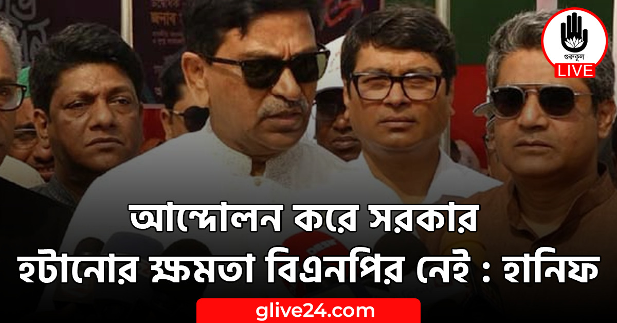 আন্দোলন করে সরকার হটানোর ক্ষমতা বিএনপির নেই : হানিফ