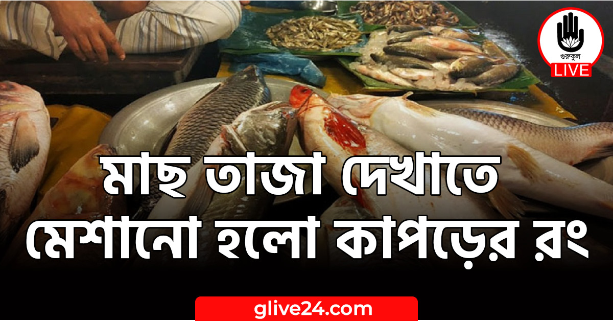 মাছ তাজা দেখাতে মেশানো হলো কাপড়ের রং