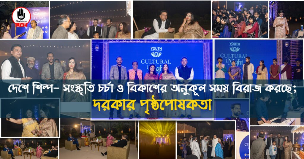 দেশে শিল্প- সংস্কৃতি চর্চা ও বিকাশের অনুকূল সময় বিরাজ করছে; দরকার পৃষ্ঠপোষকতা দেশে শিল্প সংস্কৃতি চর্চা ও বিকাশের অনুকূল সময় বিরাজ করছে দরকার পৃষ্ঠপোষকতা ২ দেশে শিল্প- সংস্কৃতি চর্চা ও বিকাশের অনুকূল সময় বিরাজ করছে; দরকার পৃষ্ঠপোষকতা