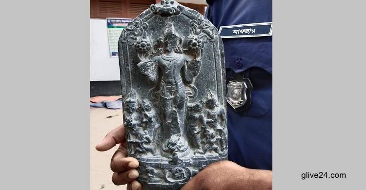 পুকুর খননের সময় মিলল ১৫ কোটি টাকার বিষ্ণু মূর্তি