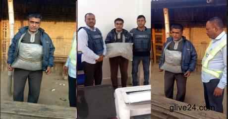 পেটে গাঁজা বেঁধে পাচারকালে মাদক কারবারি আটক