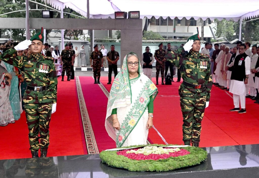 মুজিবনগর দিবস উপলক্ষে বঙ্গবন্ধুর প্রতি প্রধানমন্ত্রীর শ্রদ্ধা নিবেদন ১ মুজিবনগর দিবস উপলক্ষে বঙ্গবন্ধুর প্রতি প্রধানমন্ত্রীর শ্রদ্ধা নিবেদন