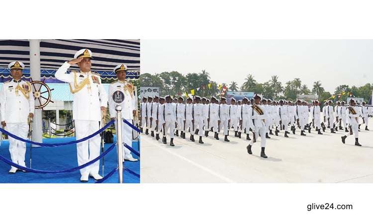 নৌবাহিনীর নবীন নাবিকের শিক্ষা সমাপনী কুচকাওয়াজ অনুষ্ঠিত