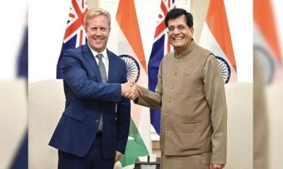 ভারত ও নিউজিল্যান্ড মুক্ত বাণিজ্য আলোচনা পুনরায় শুরু করেছে