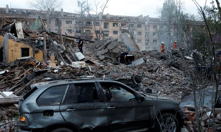 কিয়েভে রাশিয়ার হামলায় নিহত ১, আহত অন্তত ৪০ জন