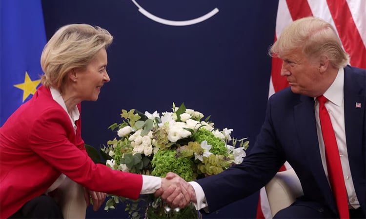 রোববার ট্রাম্প–ভন ডার লেইন বৈঠক: বাণিজ্য চুক্তি চূড়ান্তে শেষ মুহূর্তের প্রচেষ্টা