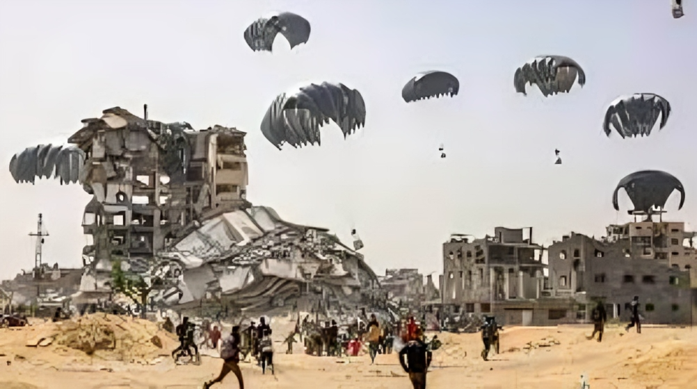 ইতালি বিমান থেকে গাজায় ত্রাণ ফেলার ঘোষণা দিল