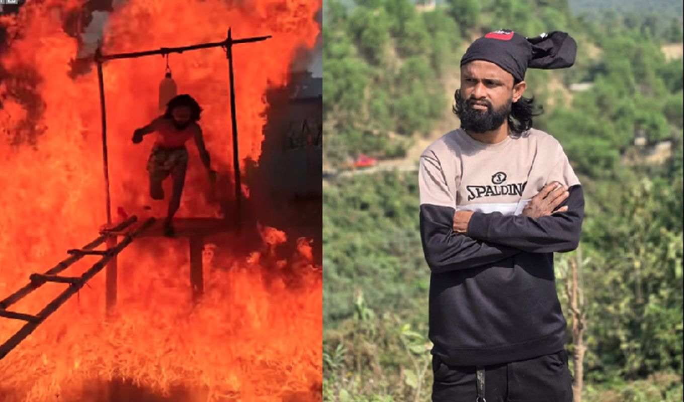 Burnt during petrol stunt Al Amin now in BIRDEM আগুন নিয়ে কনটেন্ট বানাতে গিয়ে দগ্ধ গৌরীপুরের নির্মাতা আল আমিন