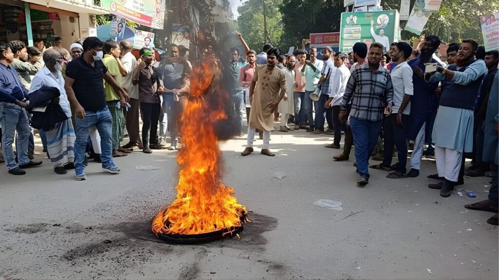 প্রার্থী পরিবর্তনের দাবিতে বিএনপি নেতা–কর্মীদের বিক্ষোভ