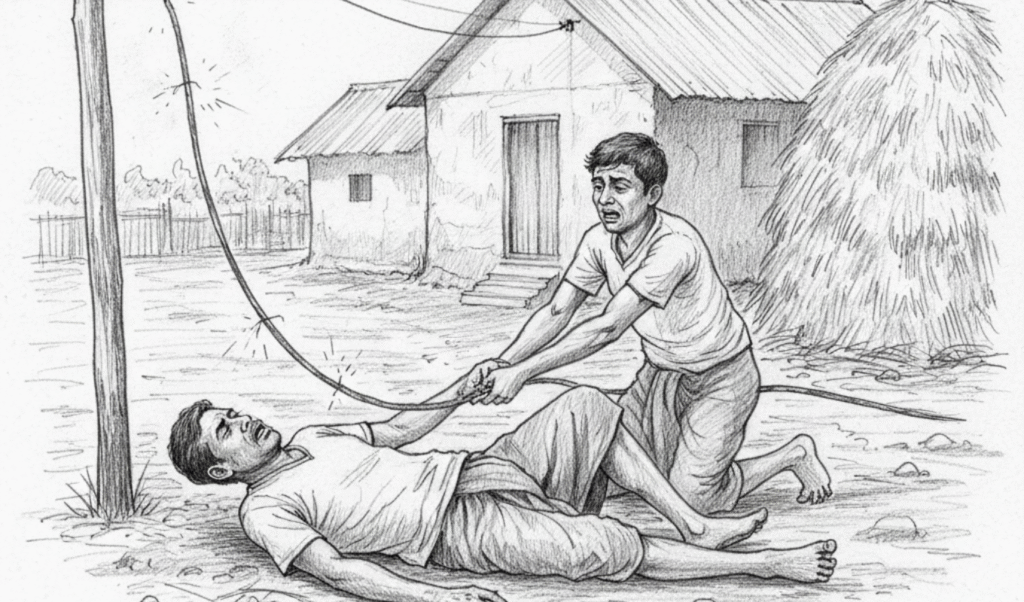 বিদ্যুতের তারে স্পৃষ্ট হয়ে দুই ভাইয়ের মর্মান্তিক মৃত্যু বিদ্যুতের তারে স্পৃষ্ট হয়ে দুই ভাইয়ের মর্মান্তিক মৃত্যু