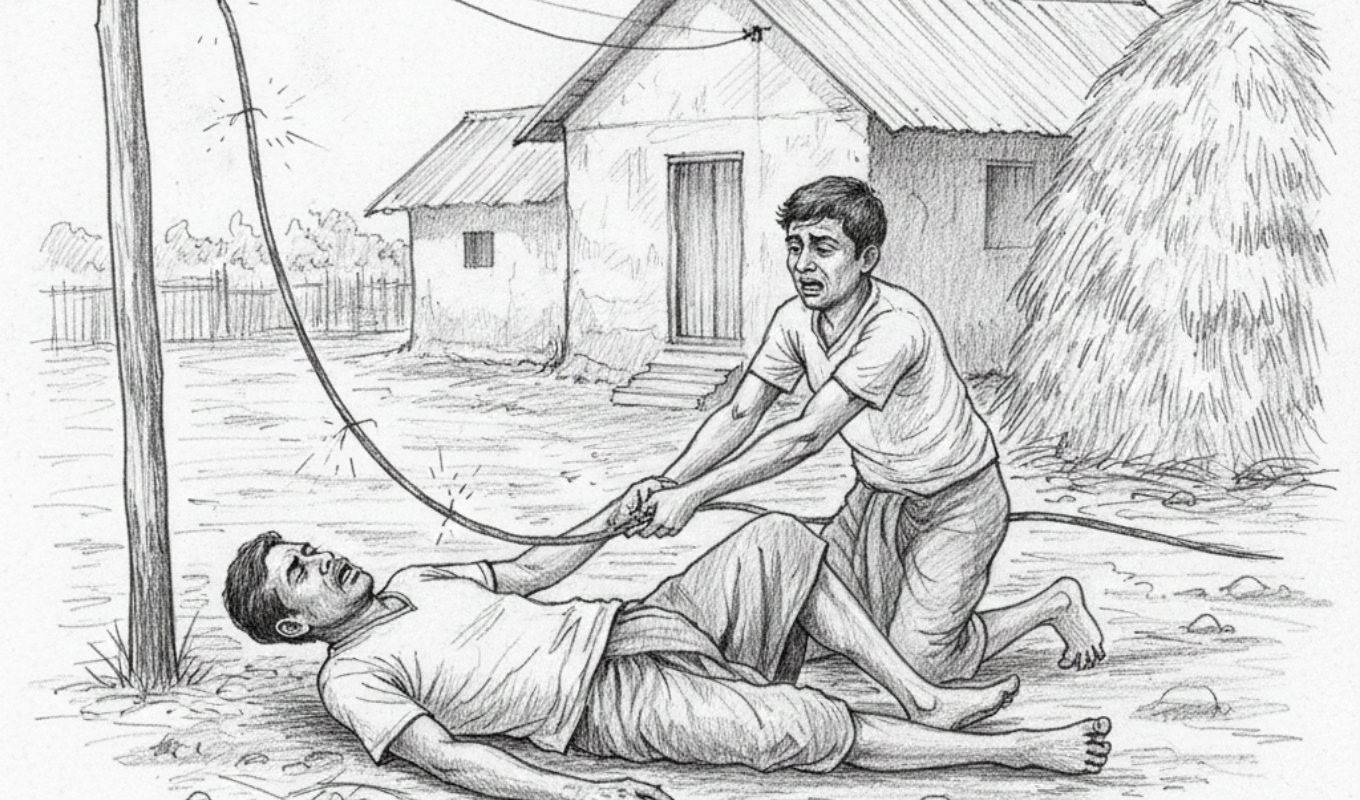 বিদ্যুতের তারে স্পৃষ্ট হয়ে দুই ভাইয়ের মর্মান্তিক মৃত্যু বিদ্যুতের তারে স্পৃষ্ট হয়ে দুই ভাইয়ের মর্মান্তিক মৃত্যু