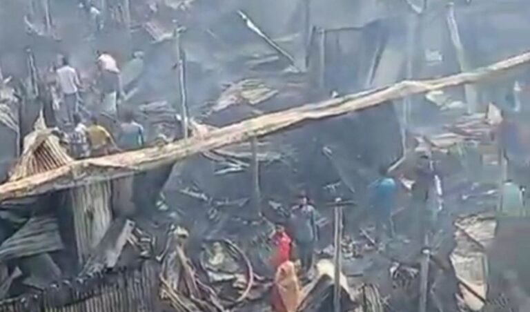 Massive Losses in Three Separate Fire Incidents in Gazipur গাজীপুরে তিন এলাকায় আগুন, গুদাম ও কলোনি পুড়ে ছাই