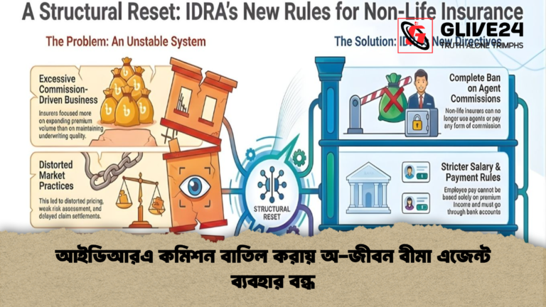 আইডিআরএ কমিশন বাতিল করায় অ জীবন বীমা এজেন্ট ব্যবহার বন্ধ আইডিআরএ কমিশন বাতিল করায় অ-জীবন বীমা এজেন্ট ব্যবহার বন্ধ