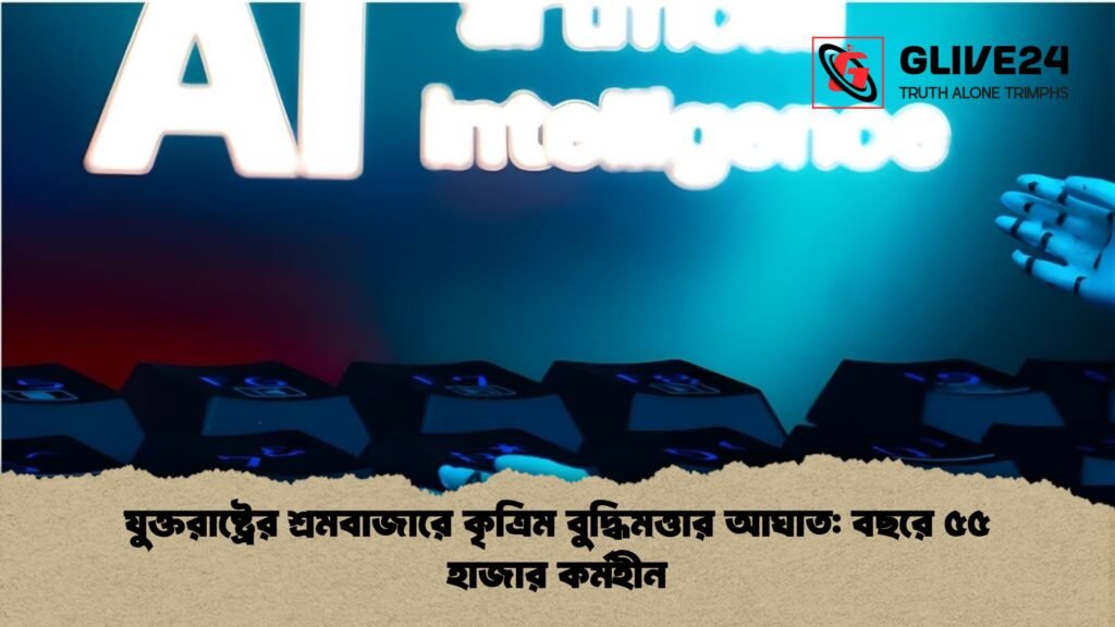 যুক্তরাষ্ট্রের শ্রমবাজারে কৃত্রিম বুদ্ধিমত্তার আঘাত বছরে ৫৫ হাজার কর্মহীন যুক্তরাষ্ট্রের শ্রমবাজারে কৃত্রিম বুদ্ধিমত্তার আঘাত: বছরে ৫৫ হাজার কর্মহীন