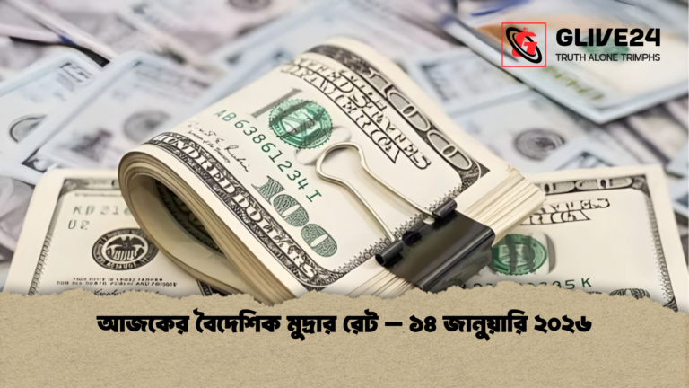 আজকের বৈদেশিক মুদ্রার রেট – ১৪ জানুয়ারি ২০২৬ আজকের বৈদেশিক মুদ্রার রেট – ১৪ জানুয়ারি ২০২৬