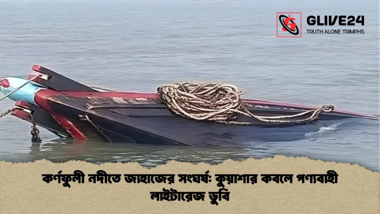 কর্ণফুলী নদীতে জাহাজের সংঘর্ষ কুয়াশার কবলে পণ্যবাহী লাইটারেজ ডুবি কর্ণফুলী নদীতে জাহাজের সংঘর্ষ: কুয়াশার কবলে পণ্যবাহী লাইটারেজ ডুবি