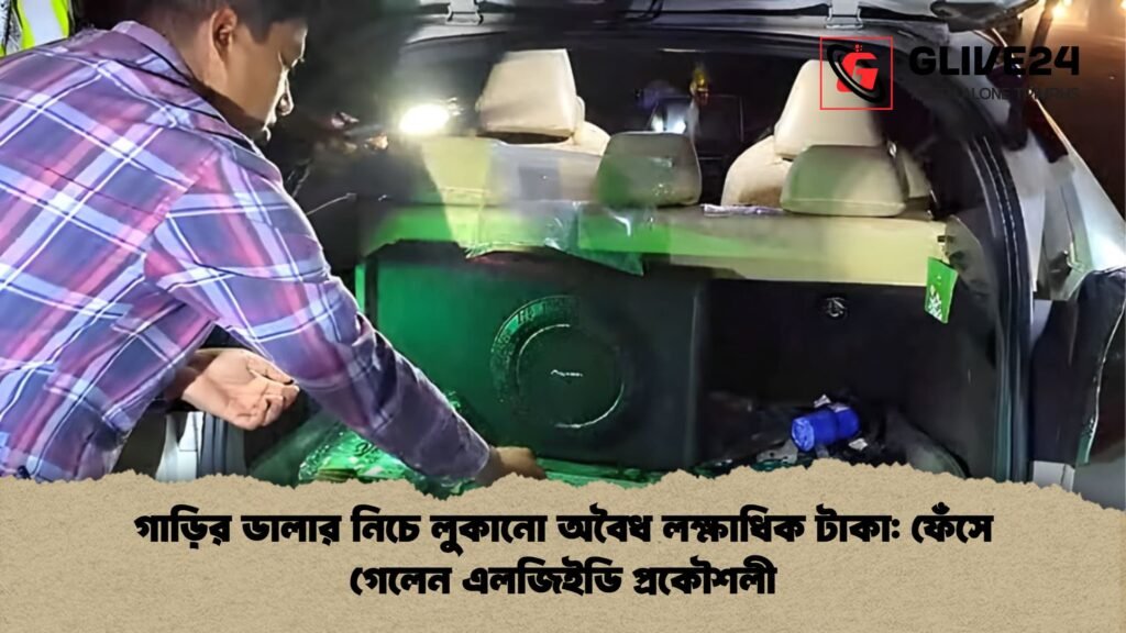 গাড়ির ডালার নিচে লুকানো অবৈধ লক্ষাধিক টাকা ফেঁসে গেলেন এলজিইডি প্রকৌশলী গাড়ির ডালার নিচে লুকানো অবৈধ লক্ষাধিক টাকা: ফেঁসে গেলেন এলজিইডি প্রকৌশলী