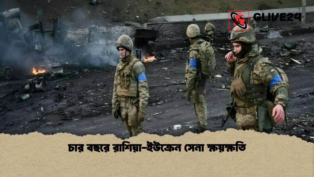 চার বছরে রাশিয়া ইউক্রেন সেনা ক্ষয়ক্ষতি চার বছরে রাশিয়া-ইউক্রেন সেনা ক্ষয়ক্ষতি