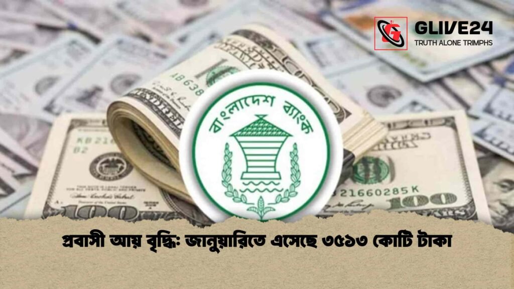 প্রবাসী আয় বৃদ্ধি জানুয়ারিতে এসেছে ৩৫১৩ কোটি টাকা