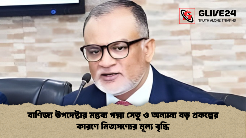 বাণিজ্য উপদেষ্টার মন্তব্য পদ্মা সেতু ও অন্যান্য বড় প্রকল্পের বাণিজ্য উপদেষ্টার মন্তব্য পদ্মা সেতু ও অন্যান্য বড় প্রকল্পের কারণে নিত্যপণ্যের মূল্য বৃদ্ধি