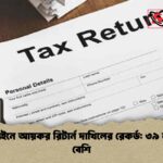 অনলাইনে আয়কর রিটার্ন দাখিলের রেকর্ড ৩৯ লাখের বেশি