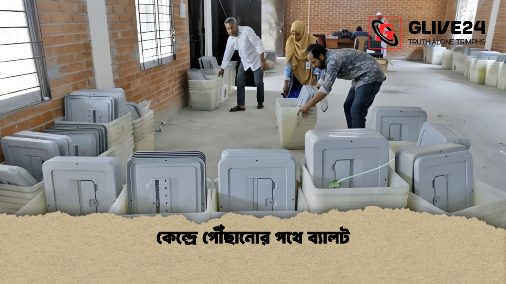 কেন্দ্রে পৌঁছানোর পথে ব্যালট কেন্দ্রে পৌঁছানোর পথে ব্যালট