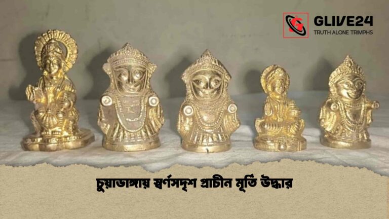 চুয়াডাঙ্গায় স্বর্ণসদৃশ প্রাচীন মূর্তি উদ্ধার