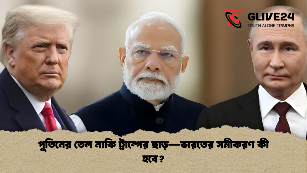 পুতিনের তেল নাকি ট্রাম্পের ছাড়—ভারতের সমীকরণ কী হবে পুতিনের তেল নাকি ট্রাম্পের ছাড়—ভারতের সমীকরণ কী হবে?