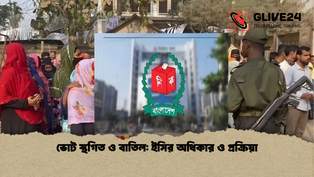 ভোট স্থগিত ও বাতিল ইসির অধিকার ও প্রক্রিয়া ভোট স্থগিত ও বাতিল: ইসির অধিকার ও প্রক্রিয়া