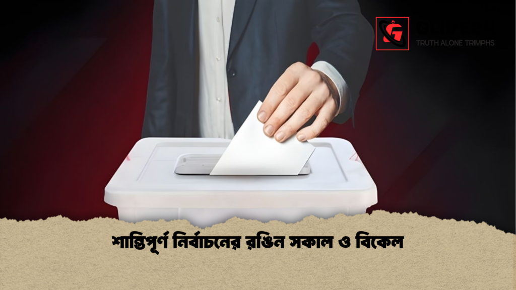 শান্তিপূর্ণ নির্বাচনের রঙিন সকাল ও বিকেল শান্তিপূর্ণ নির্বাচনের রঙিন সকাল ও বিকেল