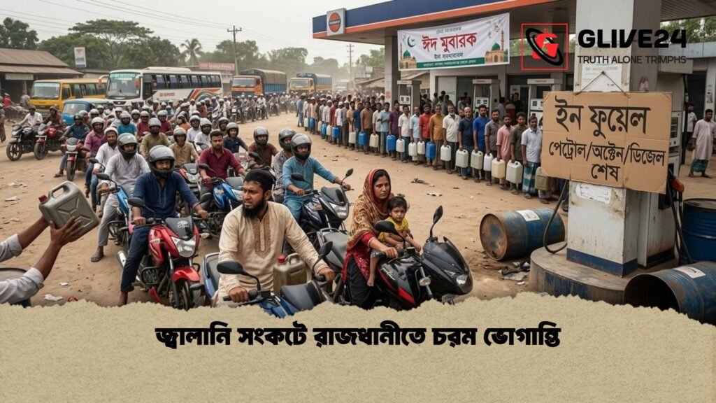 জ্বালানি সংকটে রাজধানীতে চরম ভোগান্তি 1 জ্বালানি সংকটে রাজধানীতে চরম ভোগান্তি