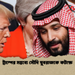 ট্রাম্পের মন্তব্যে সৌদি যুবরাজকে কটাক্ষ ট্রাম্পের মন্তব্যে সৌদি যুবরাজকে কটাক্ষ