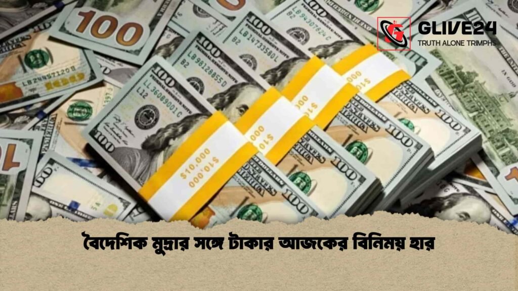 বৈদেশিক মুদ্রার সঙ্গে টাকার আজকের বিনিময় হার