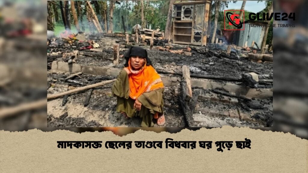 মাদকাসক্ত ছেলের তাণ্ডবে বিধবার ঘর পুড়ে ছাই 2 মাদকাসক্ত ছেলের তাণ্ডবে বিধবার ঘর পুড়ে ছাই