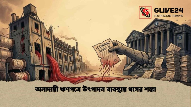 অনাদায়ী ঋণপত্রে উৎপাদন ব্যবস্থায় ধসের শঙ্কা