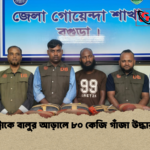 ট্রাকে বালুর আড়ালে ৮০ কেজি গাঁজা উদ্ধার ট্রাকে বালুর আড়ালে ৮০ কেজি গাঁজা উদ্ধার