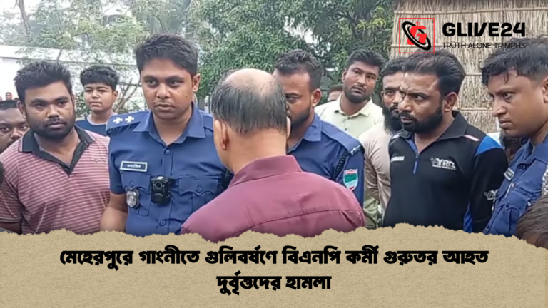 মেহেরপুরে গাংনীতে গুলিবর্ষণে বিএনপি কর্মী গুরুতর আহত দুর্বৃত্তদের হামলা মেহেরপুরে গাংনীতে গুলিবর্ষণে বিএনপি কর্মী গুরুতর আহত দুর্বৃত্তদের হামলা