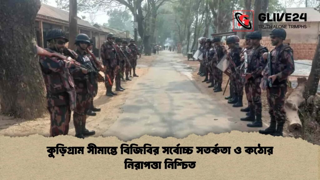 কুড়িগ্রাম সীমান্তে বিজিবির সর্বোচ্চ সতর্কতা ও কঠোর নিরাপত্তা নিশ্চিত