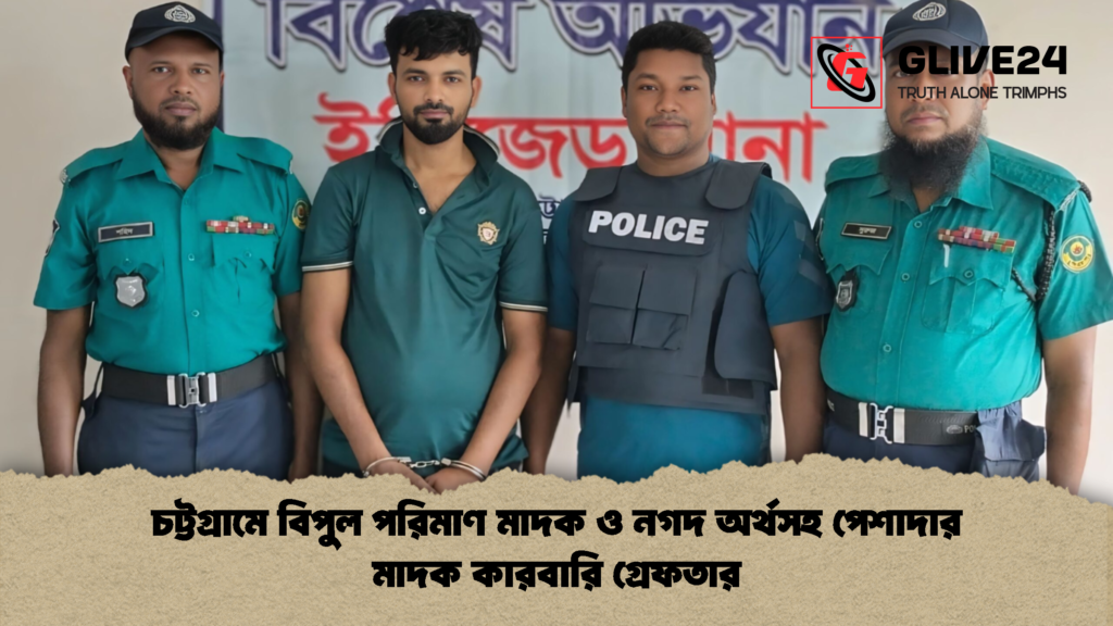 চট্টগ্রামে বিপুল পরিমাণ মাদক ও নগদ অর্থসহ পেশাদার মাদক কারবারি গ্রেফতার চট্টগ্রামে বিপুল পরিমাণ মাদক ও নগদ অর্থসহ পেশাদার মাদক কারবারি গ্রেফতার