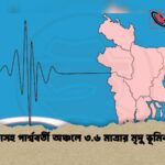 ঢাকাসহ পার্শ্ববর্তী অঞ্চলে ৩.৬ মাত্রার মৃদু ভূমিকম্প 1 ঢাকাসহ পার্শ্ববর্তী অঞ্চলে ৩.৬ মাত্রার মৃদু ভূমিকম্প