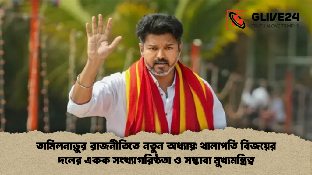 তামিলনাড়ুর রাজনীতিতে নতুন সংখ্যাগরিষ্ঠতা ও সম্ভাব্য মুখ্যমন্ত্রিত্ব তামিলনাড়ুর রাজনীতিতে নতুন অধ্যায়: থালাপতি বিজয়ের দলের একক সংখ্যাগরিষ্ঠতা ও সম্ভাব্য মুখ্যমন্ত্রিত্ব