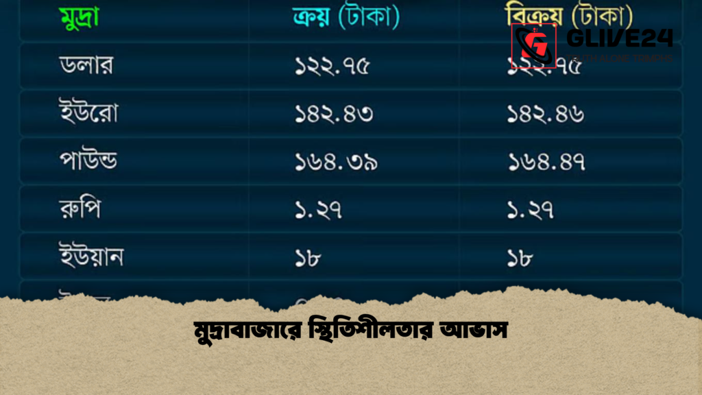 মুদ্রাবাজারে স্থিতিশীলতার আভাস মুদ্রাবাজারে স্থিতিশীলতার আভাস