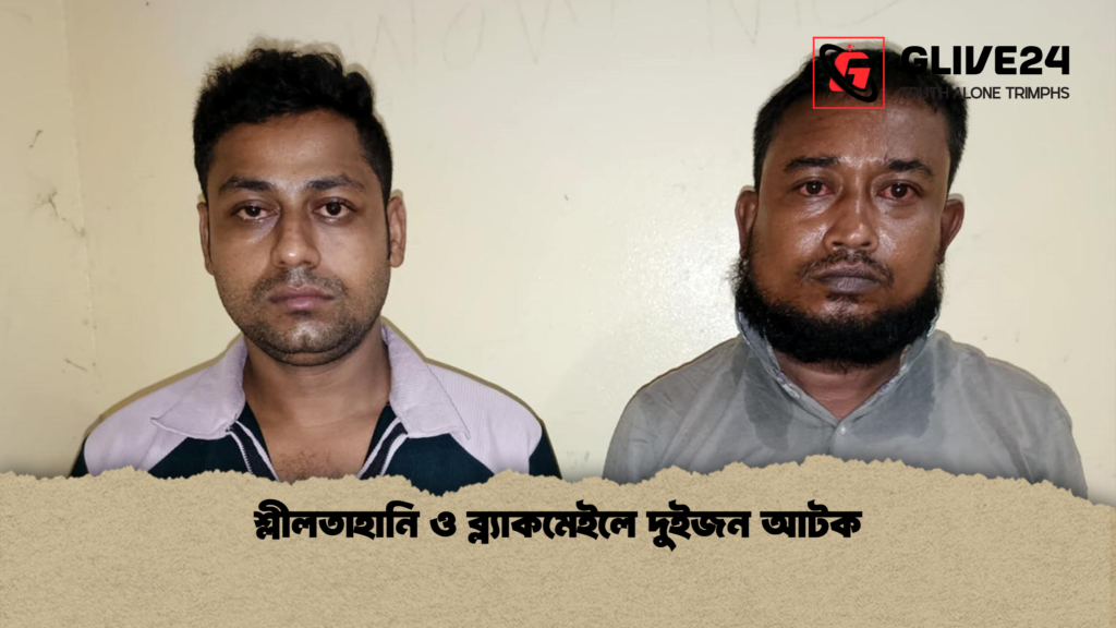 শ্লীলতাহানি ও ব্ল্যাকমেইলে দুইজন আটক