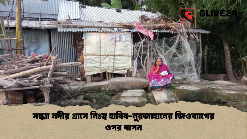 সন্ধ্যা নদীর গ্রাসে নিঃস্ব হাবিব-নুরজাহানের জিওব্যাগের ওপর যাপন