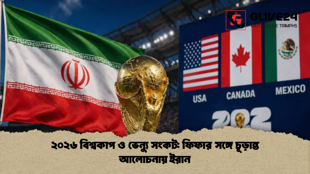 ২০২৬ বিশ্বকাপ ও ভেন্যু সংকট ফিফার সঙ্গে চূড়ান্ত আলোচনায় ইরান ২০২৬ বিশ্বকাপ ও ভেন্যু সংকট: ফিফার সঙ্গে চূড়ান্ত আলোচনায় ইরান