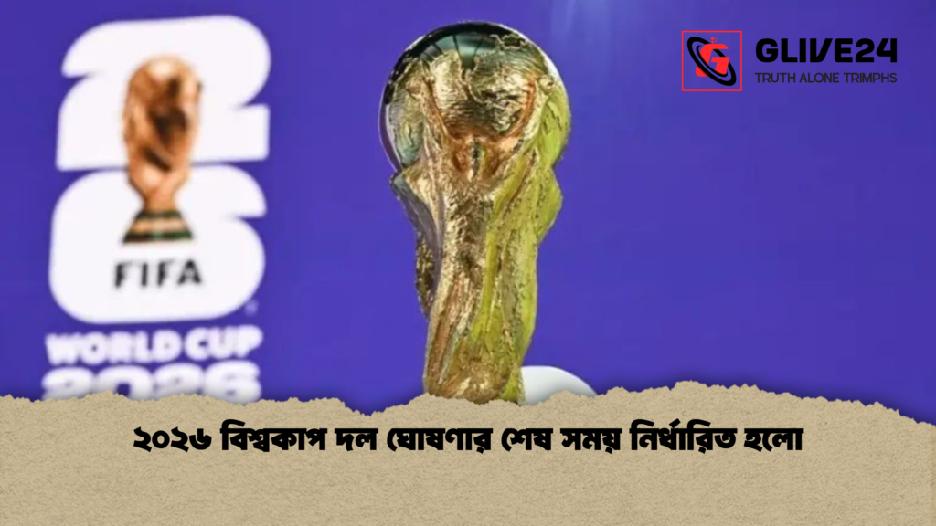 ২০২৬ বিশ্বকাপ দল ঘোষণার শেষ সময় নির্ধারিত হলো ২০২৬ বিশ্বকাপ দল ঘোষণার শেষ সময় নির্ধারিত হলো