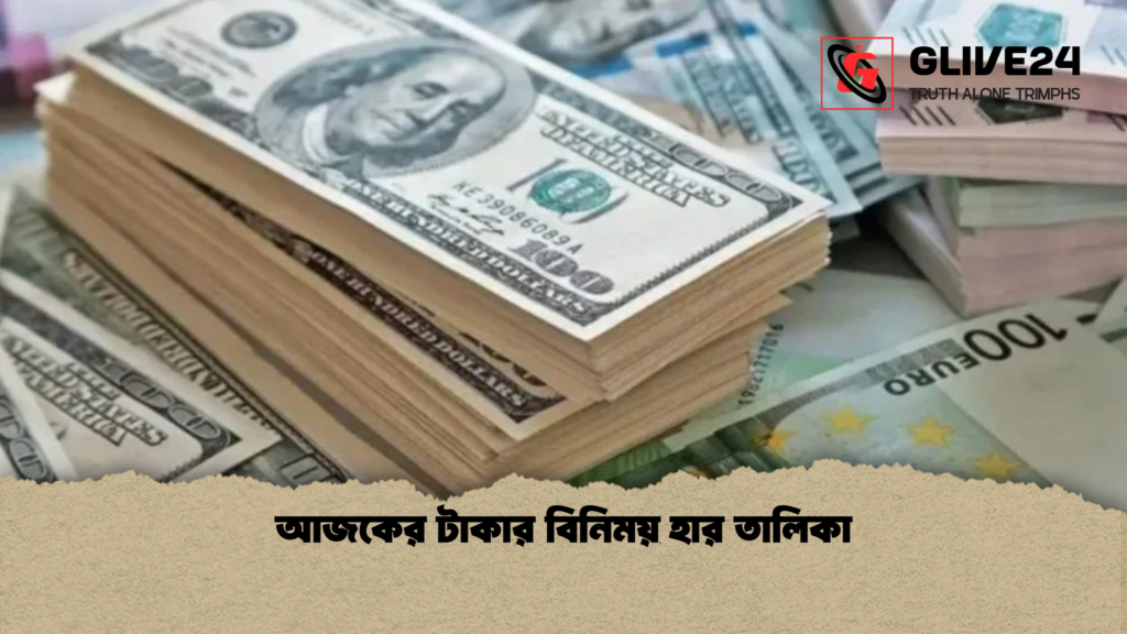 আজকের টাকার বিনিময় হার তালিকা আজকের টাকার বিনিময় হার তালিকা