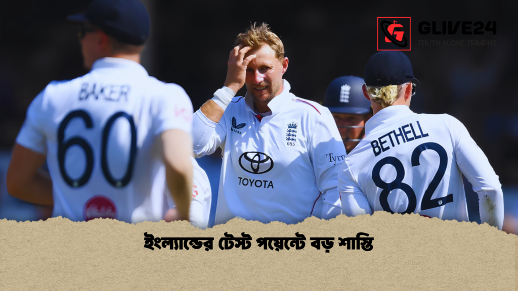 ইংল্যান্ডের টেস্ট পয়েন্টে বড় শাস্তি 1 ইংল্যান্ডের টেস্ট পয়েন্টে বড় শাস্তি