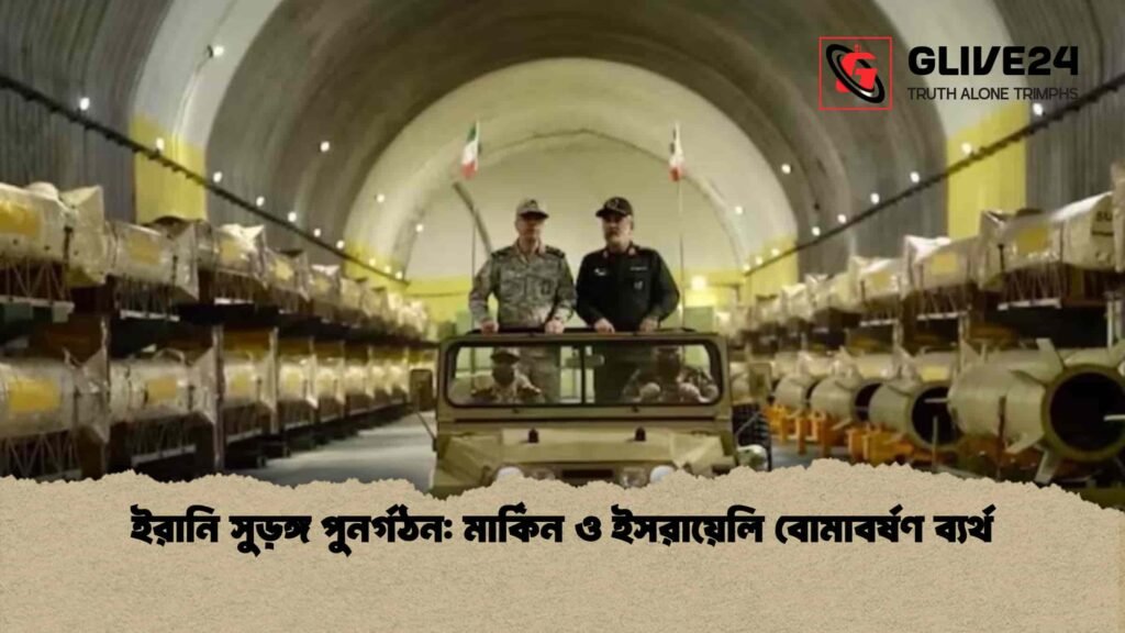 ইরানি সুড়ঙ্গ পুনর্গঠন মার্কিন ও ইসরায়েলি বোমাবর্ষণ ব্যর্থ